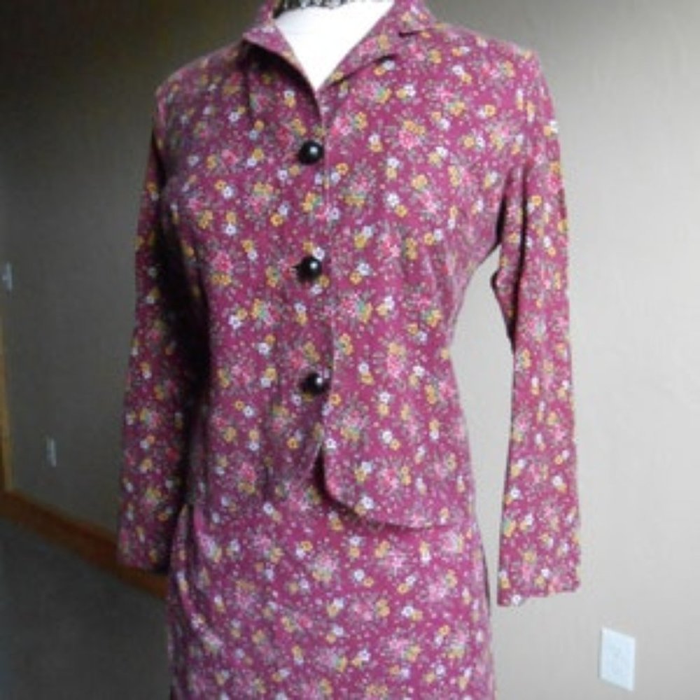 🎀 True Antique 1930's/1940's 2-Piece Skirt Set - XSP